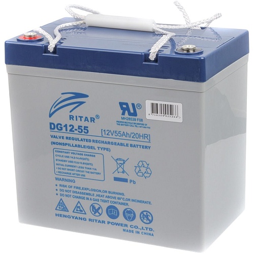 Акумулятор Ritar GEL 12V (12V/55Ah/660Wh) (DG12-55) - придбати в Дніпрі, Україні: ціна, характеристики | інтернет-магазин TOUCH