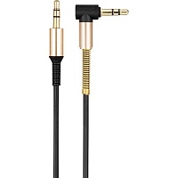 Кабель Hoco UPA-02 Aux Springs 2m Black/Gold 