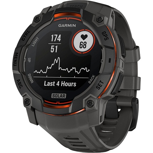 Смарт-часы Garmin Instinct 3 Solar 50mm Black with Charcoal Band (010-02935-00)