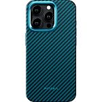 Чехол Pitaka MagEZ Case Pro 4 1500D Twill для Apple iPhone 15 Pro Max Black/Blue (KI1508PMPA)