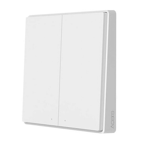 Умный выключатель двухклавишный Aqara Smart Light Control ZigBee D1 (QBKG22LM)