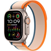 Смарт-часы Apple Watch Ultra 2 49mm Natural Titanium Case with Orange/Beige Trail Loop M/L (MRF23)