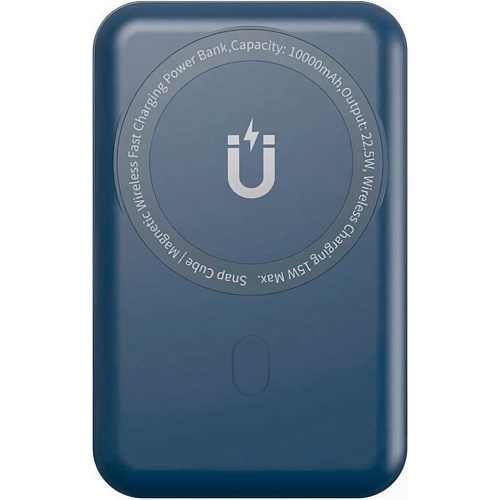 Внешний аккумулятор WiWU Snap Cube Magnetic Wireless Charger 10000mAh Blue (6973218947013)