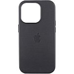 Чехол Leather Case with MagSafe для Apple iPhone 16 Pro Max Black AAA