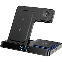 Беспроводное зарядное устройство WiWU Wi-W006 3 в 1 Power Air Wireless Charger Black Беспроводное зарядное устройство WiWU Wi-W006 3 в 1 Power Air Wireless Charger Black