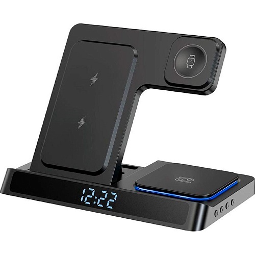 Беспроводное зарядное устройство WiWU Wi-W006 3 в 1 Power Air Wireless Charger Black