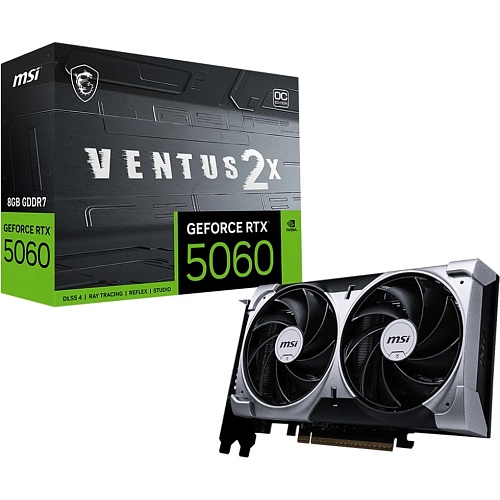 Відеокарта MSI GeForce RTX 5060 Ventus 2X OC 8G (G5060-8V2C) EU - придбати в Дніпрі, Україні: ціна, характеристики | інтернет-магазин TOUCH