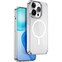 Чехол WiWU Magnetic Crystal Case для Apple iPhone 15 Pro Max Transparent Чехол WiWU Magnetic Crystal Case для Apple iPhone 15 Pro Max Transparent