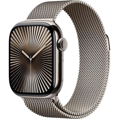 Смарт-часы Apple Watch Series 10 GPS + Cellular 42mm Natural Titanium Case with Natural Milanese Loop (MWXF3)