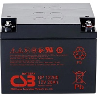 Аккумулятор CSB AGM 12V (12V/26Ah/312Wh) (GP12260) Аккумулятор CSB AGM 12V (12V/26Ah/312Wh) (GP12260)