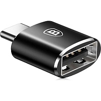 Переходник Baseus USB Female to USB-C Male Black (CATOTG-01)