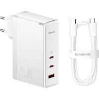 Мережевий зарядний пристрій Baseus GaN5 Pro Fast Charger 2C+U 140W White + Cable USB-C (CCGP100202) - придбати в Дніпрі, Україні: ціна, характеристики | інтернет-магазин TOUCH