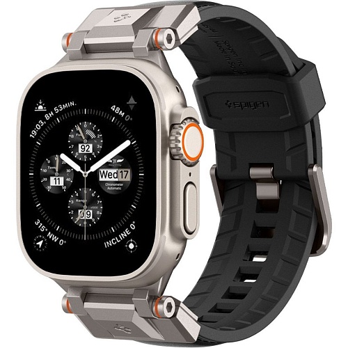 Ремешок Spigen DuraPro Armor PU для Apple Watch 42/44/45/49mm Black (AMP07591)