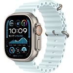 Смарт-часы Apple Watch Ultra 2 49mm Natural Titanium Case with Ice Blue Ocean Band (MYT03+MXTF3)