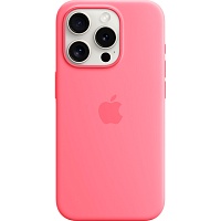 Чехол Silicone Case with MagSafe для Apple iPhone 15 Pro Pink AAA