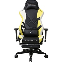 Геймерское кресло 1stPlayer Duke Black/White/Yellow