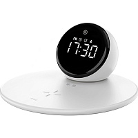 Беспроводное зарядное устройство WiWU Wi-W017 Night Light Clock Bluetooth Speaker White Беспроводное зарядное устройство WiWU Wi-W017 Night Light Clock Bluetooth Speaker White