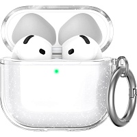Чехол AhaStyle Silicone Case для Apple AirPods 4 Transparent Glitter (CP-WG164-CGR) Чехол AhaStyle Silicone Case для Apple AirPods 4 Transparent Glitter (CP-WG164-CGR)