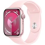 Смарт-годинник Apple Watch Series 9 GPS 45mm Pink Aluminum Case with Light Pink Sport Band S/M (MR9G3)