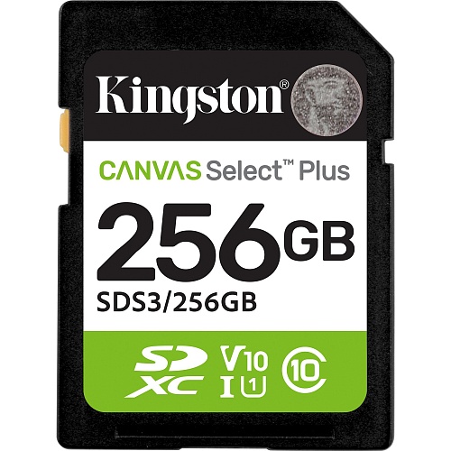 Карта пам'яті Kingston SDXC Canvas Select Plus 256GB Class 10 UHS-I V10 A1 (SDS3/256GB) - придбати в Дніпрі, Україні: ціна, характеристики | інтернет-магазин TOUCH