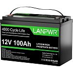 Аккумулятор LanPWR LiFePO4 12V (12V/100Ah/1280Wh)