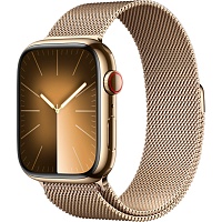 Смарт-годинник Apple Watch Series 9 GPS + Cellular 45mm Gold Stainless Steel with Gold Milanese Loop (MRMU3) - придбати в Дніпрі, Україні: ціна, характеристики | інтернет-магазин TOUCH