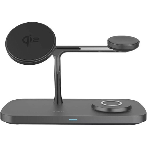 Бездротовий зарядний пристрій Proove Magnetic Field Pro 3in1 Qi2 Black (WSMP15002001) - придбати в Дніпрі, Україні: ціна, характеристики | інтернет-магазин TOUCH Бездротовий зарядний пристрій Proove Magnetic Field Pro 3in1 Qi2 Black (WSMP15002001) - придбати в Дніпрі, Україні: ціна, характеристики | інтернет-магазин TOUCH