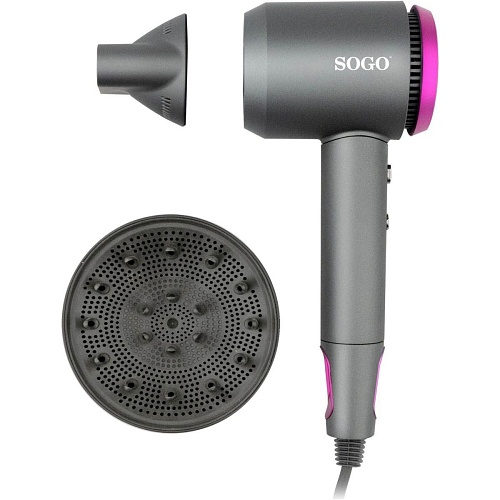 Фен Sogo SS-3225 Grey/Purple - придбати в Дніпрі, Україні: ціна, характеристики | інтернет-магазин TOUCH