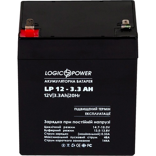 Аккумулятор LogicPower Silver AGM 12V (12V/3.3Ah/40Wh) (3225)