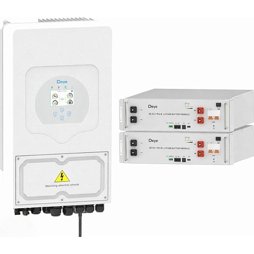 Система зберігання енергії Deye SUN-6K-SG05 6kW + 2 АКБ SE-G5.1 Pro-B 10.2 kWh (51.2V/100Ah/5120Wh) - придбати в Дніпрі, Україні: ціна, характеристики | інтернет-магазин TOUCH