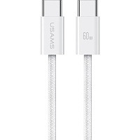 Кабель Usams US-SJ656 U86 USB-C to USB-C PD 60W 1.2m White