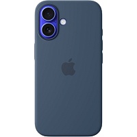 Чехол Apple Silicone Case with MagSafe для iPhone 16 Denim (MYY23ZM/A)