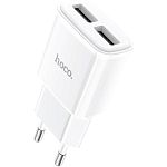 Мережевий зарядний пристрій Hoco C88A 2-USB White