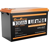 Аккумулятор Cloud Energy LiFePO4 24V (25.6V/100Ah/2560Wh) (CL24-100) Аккумулятор Cloud Energy LiFePO4 24V (25.6V/100Ah/2560Wh) (CL24-100)