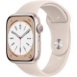 Смарт-часы Apple Watch Series 8 45mm Starlight Aluminum Case with Starlight Sport Band S/M (MNUP3)