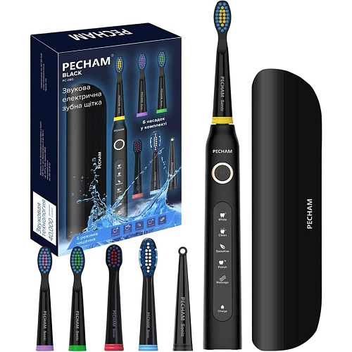 Електрична зубна щітка Pecham Travel PC-080 Black - придбати в Дніпрі, Україні: ціна, характеристики | інтернет-магазин TOUCH