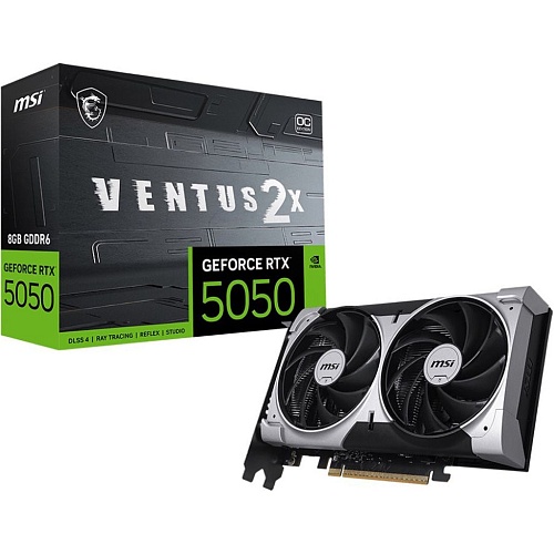 Видеокарта MSI GeForce RTX 5050 8G VENTUS 2X OC (912-V538-002/G5050-8V2C) UA