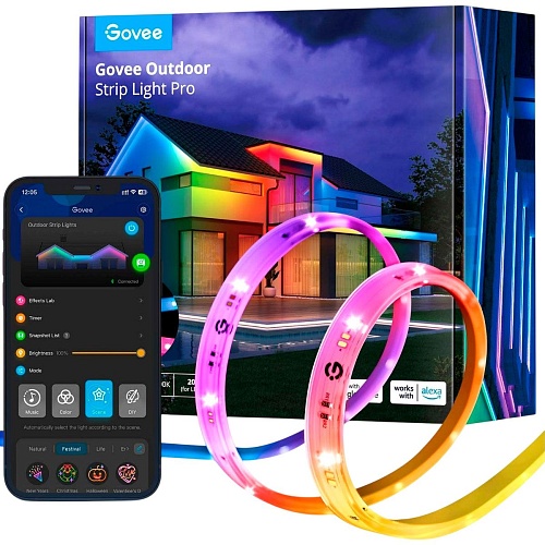 Світлодіодна стрічка Govee H70A1 Phantasy Outdoor LED RGBICWW 10м (H70A13D1) - придбати в Дніпрі, Україні: ціна, характеристики | інтернет-магазин TOUCH Світлодіодна стрічка Govee H70A1 Phantasy Outdoor LED RGBICWW 10м (H70A13D1) - придбати в Дніпрі, Україні: ціна, характеристики | інтернет-магазин TOUCH