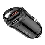 Автомобільний зарядний пристрій Hoco NZ2 Link PD 30W+QC3.0 Type-C + USB (Black)