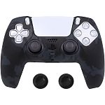 Чохол на геймпад Silicone Case для Sony DualSense Black Camouflage