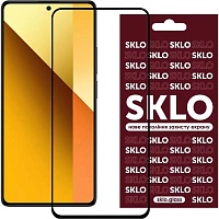 Защитное стекло SKLO Full 3D Glass для Redmi Note 13 5G/13 Pro 4G/5G / Poco M6 Pro 4G/ Note 14S Black