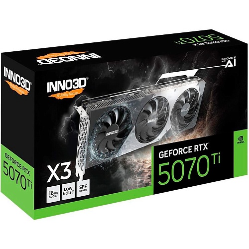 Видеокарта Inno3D GeForce RTX 5070 Ti X3 (N507T3-16D7-176068N) UA