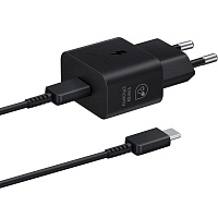 Сетевое зарядное устройство Samsung 25W + Cable USB-С to USB-С Black (EP-T2510XBEGEU)