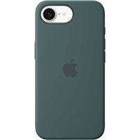 Чехол Silicone Case with MagSafe для Apple iPhone 16e Lake Green AAA
