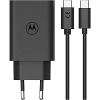 Сетевое зарядное устройство Motorola TurboPower 30W + Сable USB-C to USB-C Black (SJMC302)