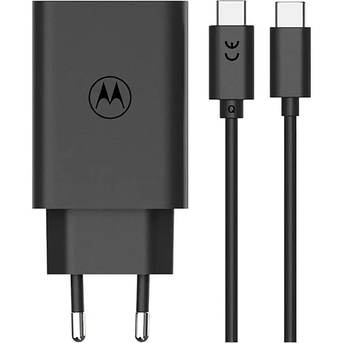 Мережевий зарядний пристрій Motorola TurboPower 30W + Сable USB-C to USB-C Black (SJMC302) - придбати в Дніпрі, Україні: ціна, характеристики | інтернет-магазин TOUCH