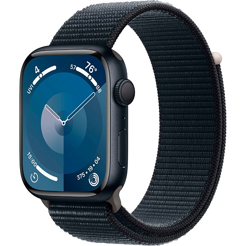 Смарт-часы Apple Watch Series 9 GPS 45mm Midnight Aluminum Case with Midnight Sport Loop (MR9C3)