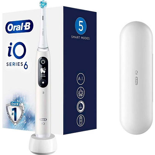 Електрична зубна щітка Oral-B iO Series 6 White - придбати в Дніпрі, Україні: ціна, характеристики | інтернет-магазин TOUCH