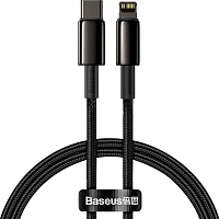 Кабель Baseus Tungsten Gold USB-C to Lightning 1m Black (CATLWJ-01)