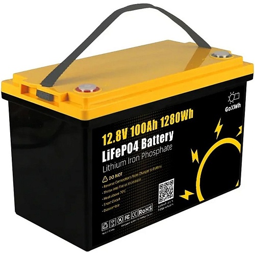 Акумулятор GoKwt LiFePO4 12V (12.8V/100Ah/1280Wh) (GO-12-100-BT) - придбати в Дніпрі, Україні: ціна, характеристики | інтернет-магазин TOUCH
